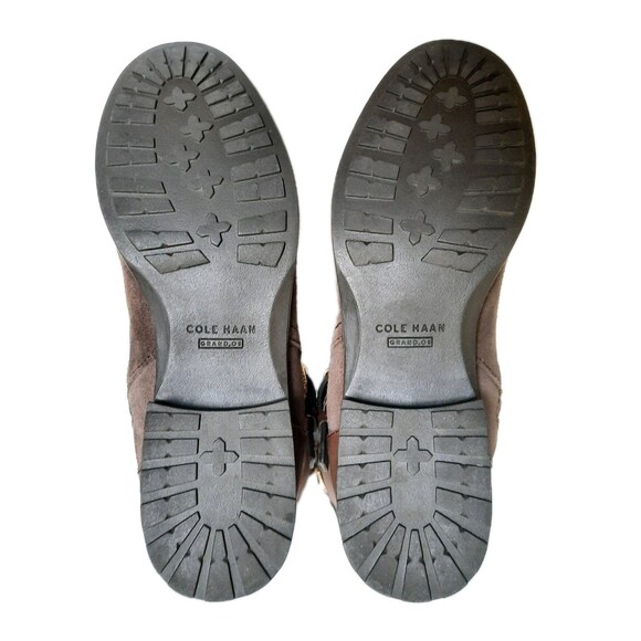 Cole Haan Marla Brown Waterproof Tall Knee High Suede/ Leather Buckle Boots Sz 8 - Picture 9 of 9